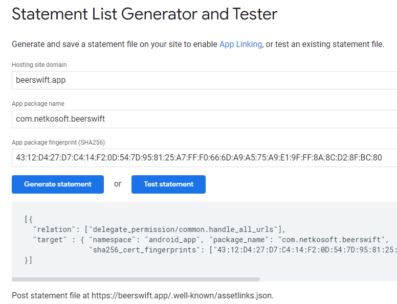 Android Deepling Config